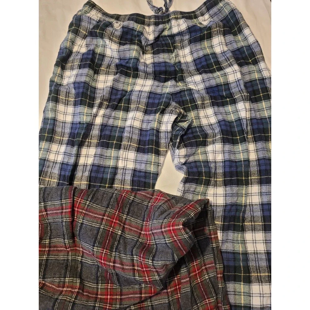 L.L. Bean x2 (Bundle) Flannel Pajama Pants Size L 28 ....  #I